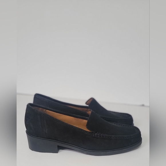 Clark's Suede Leather Loafers Women's Size 10 BNWOB Black Business Casual - Picture 6 of 7